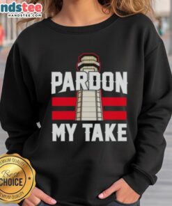 Cozy Nice Pardon My Take lighthouse sweatshirt featuring a stylish lighthouse graphic, perfect for casual wear.