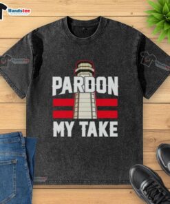 Nice Pardon My Take Lighthouse Washed T-Shirt featuring a vibrant lighthouse design on a comfortable fabric.