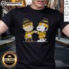 Nice Peanuts Charlie Brown fist bump with Snoopy, featuring Pittsburgh Steelers logo on a football T-shirt.