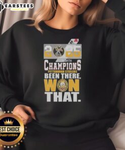 Nice Pittsburgh Steelers 2025 AFC North Champions sweatshirt showcasing team pride and winning spirit.