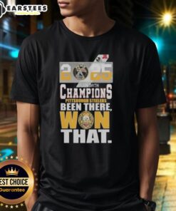 Nice Pittsburgh Steelers 2025 AFC North Champions 'Been There Won That' T-Shirt showcasing team pride and victory.