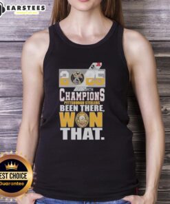 Alt Text: Nice Pittsburgh Steelers 2025 AFC North Champions tank top, showcasing team pride and winning spirit.