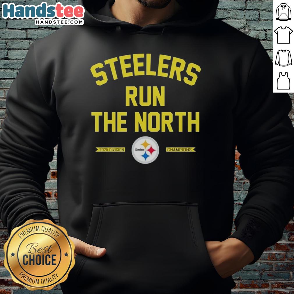 nice-pittsburgh-steelers-run-the-north-2025-divison-champions-hoodie 2025 Pittsburgh Steelers Run the North Division Champions hoodie, showcasing team pride and championship spirit.
