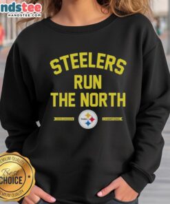 Nice Pittsburgh Steelers Run The North 2025 Division Champions sweatshirt showcasing team pride and championship spirit.
