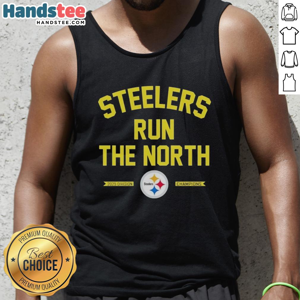 nice-pittsburgh-steelers-run-the-north-2025-divison-champions-tank-top 2025 Pittsburgh Steelers Run the North Division Champions tank top, showcasing team pride and vibrant design.