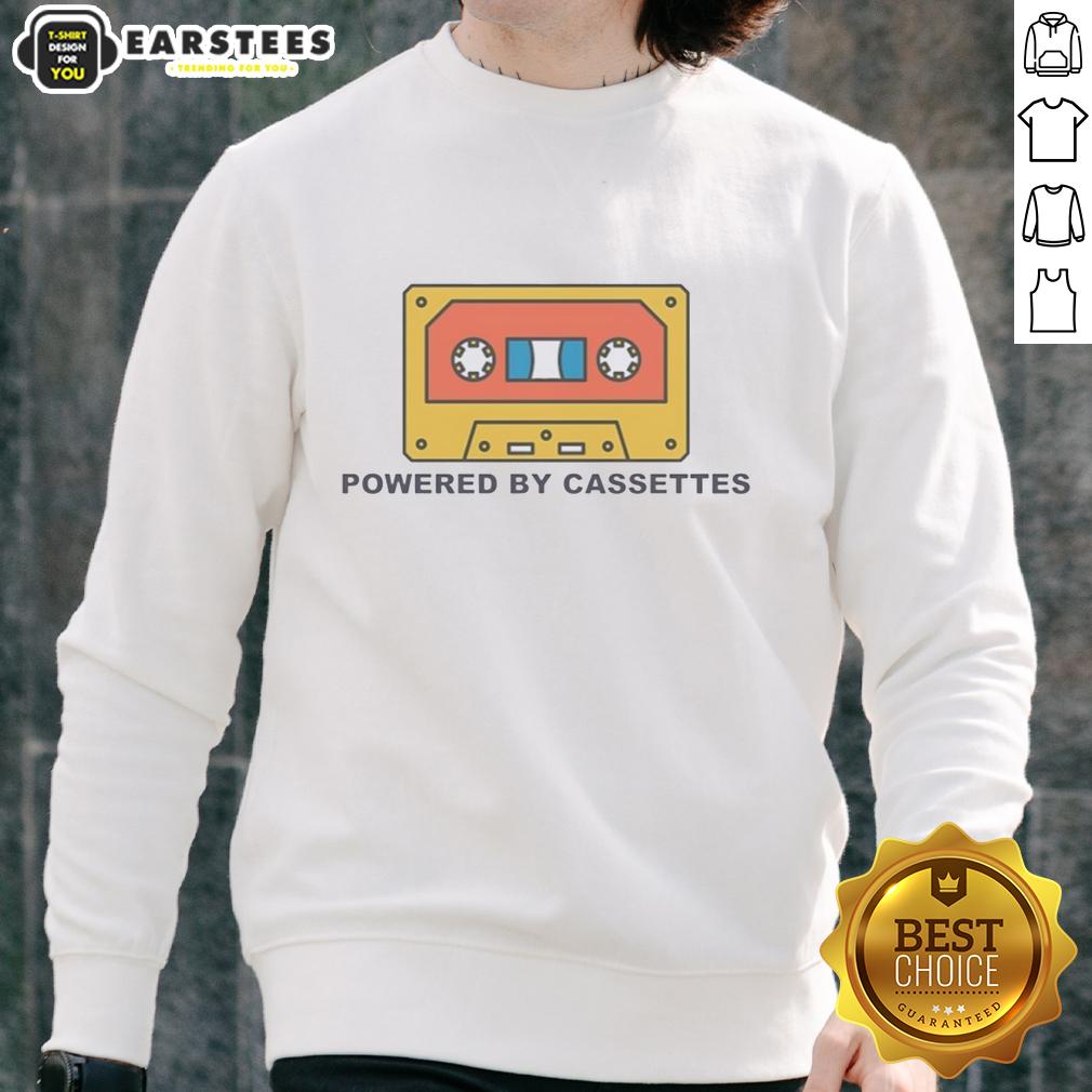 nice-powered-by-cassettes-sweatshirt Nice Powered By Cassettes Sweatshirt featuring a retro cassette design in a cozy, stylish fit for music lovers.