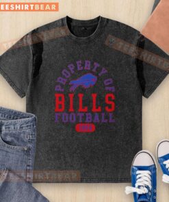 Buffalo Bills football washed t-shirt, showcasing vintage design since 1960, perfect for fans and collectors.