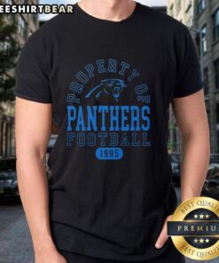 Alt Text: Carolina Panthers football T-shirt from 1995 featuring team logo and vibrant design, perfect for fans.