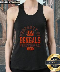 Stylish Cincinnati Bengals football tank top, celebrating team pride since 1968, perfect for fans and warm weather.