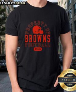 Nice Property Of Cleveland Browns Football Since 1946 T-Shirt featuring team logo and vintage design for fans.