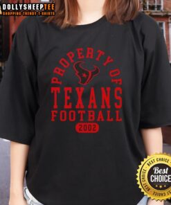 Stylish Houston Texans ladies tee featuring team logo, celebrating Texans football since 2002.