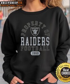 Las Vegas Raiders sweatshirt featuring vintage design, celebrating the team's rich history since 1960.