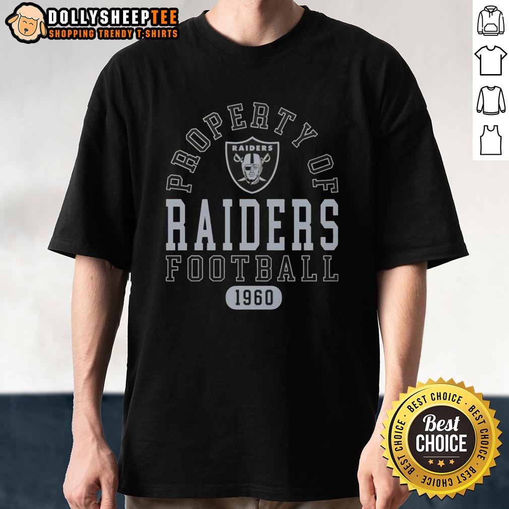 Nice Property Of Las Vegas Raiders Football Since 1960 T Shirt Stylish Las Vegas Raiders football T-shirt, showcasing team pride since 1960, perfect for fans and collectors.