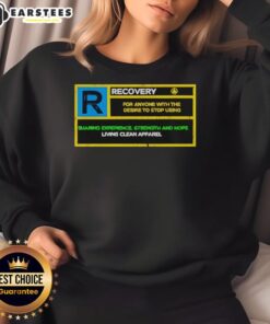 Nice Recovery Rated R Sweatshirt in black with stylish design, perfect for casual wear and comfort.
