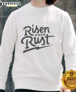 Nice Risen From Rust Buffalo Bills sweatshirt showcasing vibrant team colors and stylish design for fans.