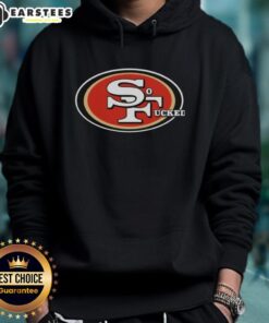 2026 San Francisco 49ers hoodie featuring a bold 'So Fucked' logo design, perfect for fans and streetwear enthusiasts.