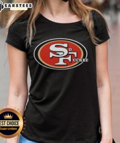 Stylish San Francisco 49ers 'So Fucked' logo ladies tee for 2026, perfect for fans looking to showcase team spirit.