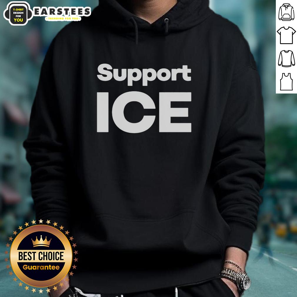 nice-scott-presler-support-ice-hoodie Scott Presler wearing a stylish 'Support Ice' hoodie, promoting unity and awareness in a vibrant outdoor setting.