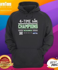Seattle Seahawks 4-Time NFC West Division Champions 2025 Super Bowl LX hoodie showcasing team pride and style.