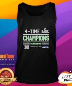 2025 Seattle Seahawks 4-Time NFC West Division Champions tank top, celebrating their Super Bowl LX victory.
