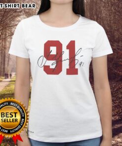 Nice Signature 91 Sergei Fedorov Detroit Red Wings Ladies Tee showcasing a stylish design for female fans.