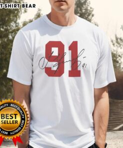 Nice Signature Sergei Fedorov Detroit Red Wings T-Shirt featuring iconic player name and number design in team colors.
