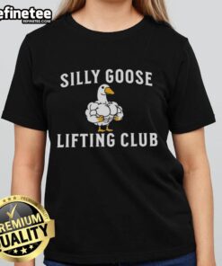Nice Silly Goose Lifting Club Muscle Ladies Tee featuring a fun design for fitness enthusiasts and gym lovers.