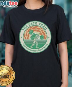 Nice Skeleton The Taco Trail Peak Performance Ladies Tee featuring vibrant design and agave spirits theme.