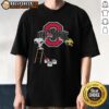 Alt Text: Nice Snoopy and Woodstock painting on Ohio State Buckeyes T-shirt, showcasing a fun and colorful fan design.