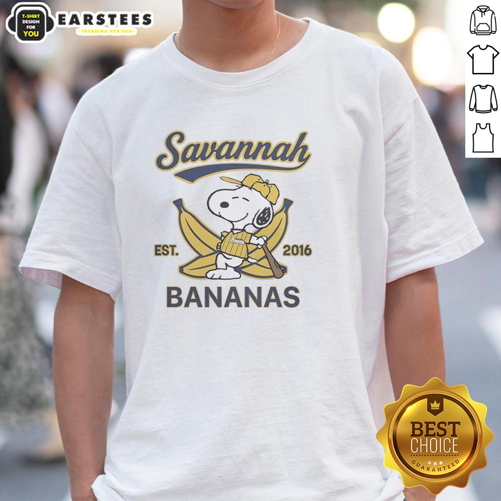 nice-snoopy-lying-on-banana-with-savannah-bananas-outfit-est-2016-t-shirt-1 Alt Text: Snoopy lying on a banana wearing a Savannah Bananas outfit, showcasing the Est 2016 T-shirt design.