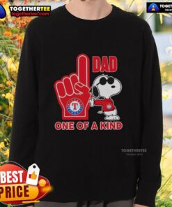 Unique Nice Snoopy Texas Rangers Dad sweatshirt featuring a playful design, perfect for fans and casual wear.