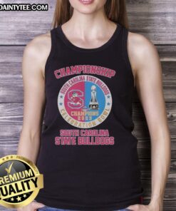 Nice South Carolina State Bulldogs Celebration Bowl Champions 2025 Circle Logo Tank Top design featuring team colors.