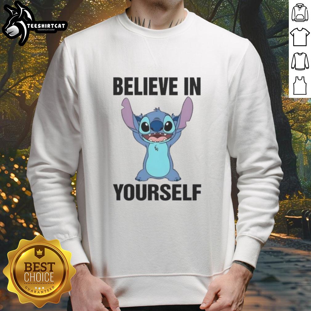 nice-stitch-believe-in-yourself-cartoon-sweatshirt Nice Stitch Believe In Yourself cartoon sweatshirt featuring a colorful design and motivational text for casual wear.
