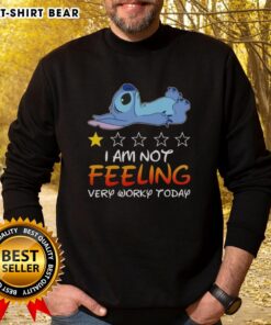 Alt Text: Cozy 'I Am Not Feeling Very Worky Today' sweatshirt from Nice Stitch, perfect for relaxed days and casual wear.