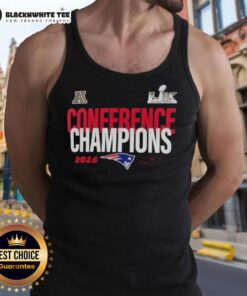 Alt Text: Stylish New England Patriots tank top celebrating their 2025 AFC Conference Champions win for Super Bowl LX.