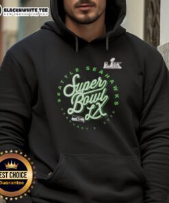 Nice Super Bowl LX Seattle Seahawks 2025 NFC logo hoodie in vibrant colors, perfect for fans and game day apparel.
