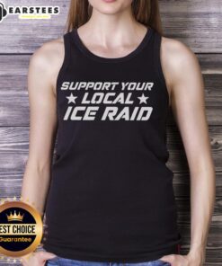 Stylish Nice Support Your Local Ice Raid tank top in vibrant colors, perfect for summer outings and ice-themed events.