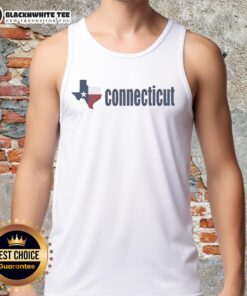 Stylish Nice Texas Map graphic on a Connecticut tank top, perfect for proud Texans and unique fashion enthusiasts.