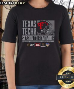 Nice Texas Tech 2025 Season to Remember Ladies Tee showcasing vibrant design and comfortable fit for fans.