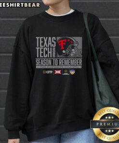 Alt Text: Cozy Nice Texas Tech 2025 Season to Remember sweatshirt featuring vibrant team colors and logo, perfect for fans.