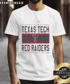 Texas Tech Red Raiders CFP Quarterfinal 2026 T-Shirt featuring vibrant design for the Capital One Orange Bowl.