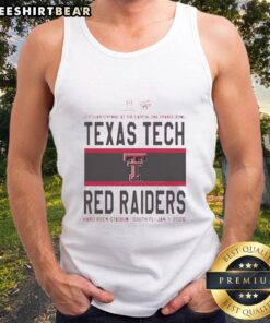 Texas Tech Red Raiders tank top featuring 2026 CFP Quarterfinal at Capital One Orange Bowl design.