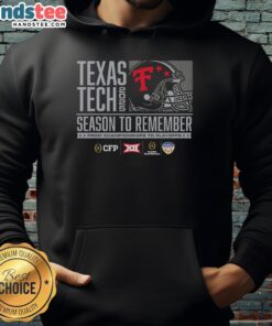 Texas Tech Red Raiders helmet on a hoodie, celebrating the 2025 championship and playoff season in style.