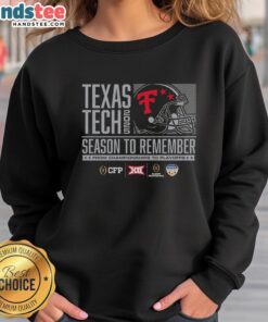 Alt Text: Nice Texas Tech Red Raiders helmet featured on a 2025 championship sweatshirt, perfect for fans and game day apparel.