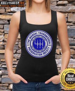 Vintage tank top from Nice The Manual Transmission Preservation Society, Est. 1904, celebrating classic car culture.