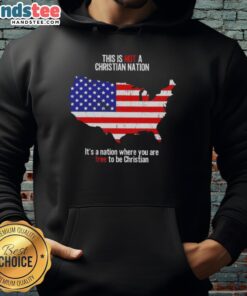 Nice hoodie featuring 'This is not a Christian nation' text, promoting freedom of belief and expression.