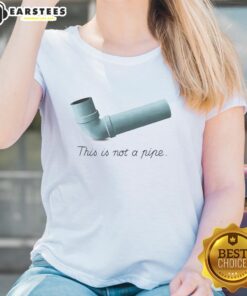 Funny Nice This Is Not A Pipe meme ladies tee featuring iconic artwork, perfect for art lovers and meme enthusiasts.
