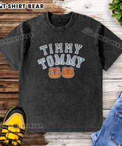 Nice Timmy Tommy Bear washed t-shirt featuring a cute bear graphic, perfect for casual wear and kids' fashion.