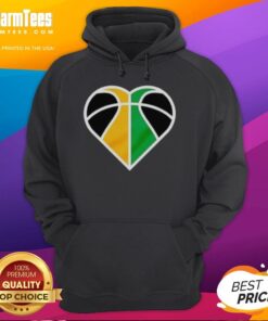 Alt Text: Nice Utah Jazz Basketball heart logo hoodie in navy blue, perfect for fans and stylish sportswear enthusiasts.