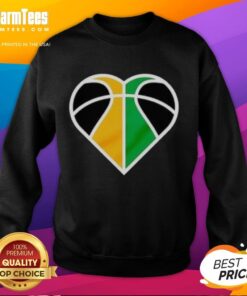 Alt Text: Nice Utah Jazz Basketball heart logo sweatshirt featuring vibrant team colors and stylish design.